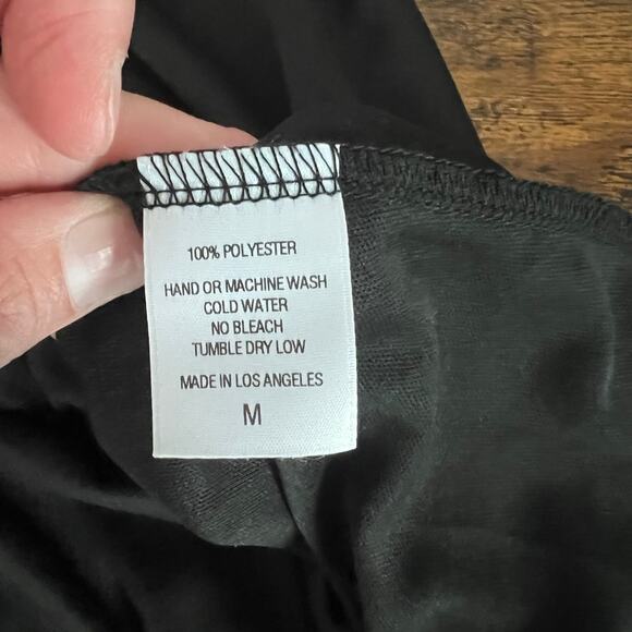 Lucy in the Sky Front Knot Black Backless Skater Dress Size M Mini Strappy Back - Picture 10 of 10